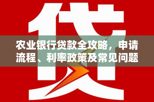 淳安农业银行贷款全攻略，申请流程、利率政策及常见问题解析