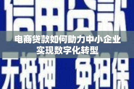 淳安电商贷款如何助力中小企业实现数字化转型