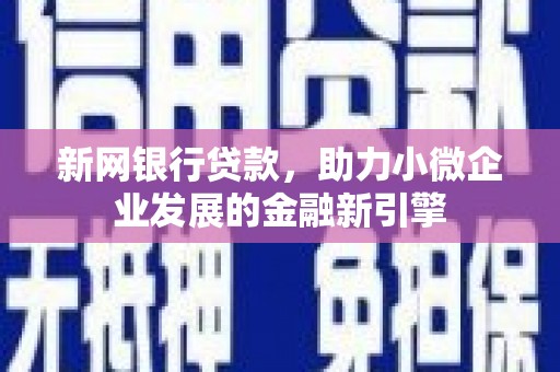 淳安新网银行贷款，助力小微企业发展的金融新引擎