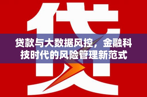 淳安贷款与大数据风控，金融科技时代的风险管理新范式