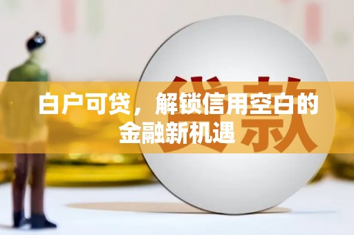 淳安白户可贷，解锁信用空白的金融新机遇