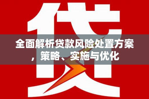 淳安全面解析贷款风险处置方案，策略、实施与优化